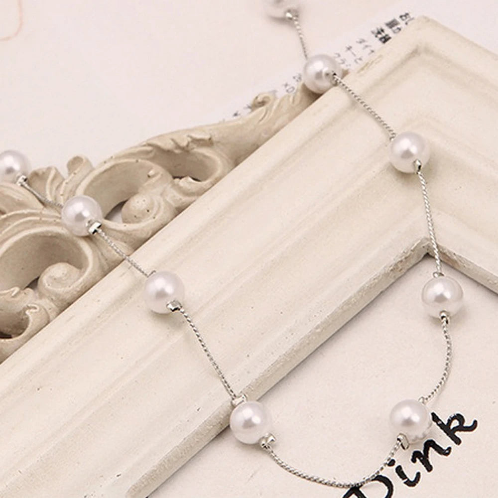 Long Layered Pearl Necklace