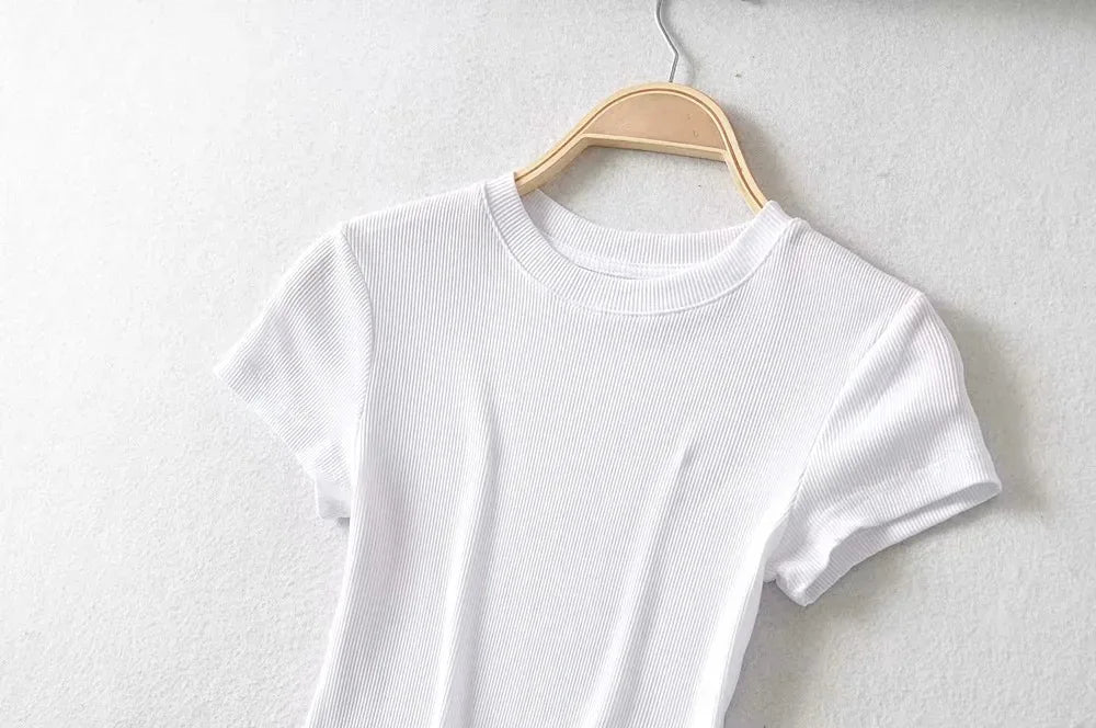 Women's Short-sleeve Crop Top T-shirt