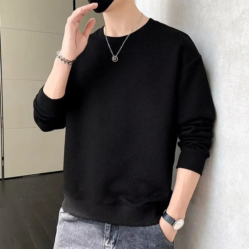 Men's Textured Crewneck