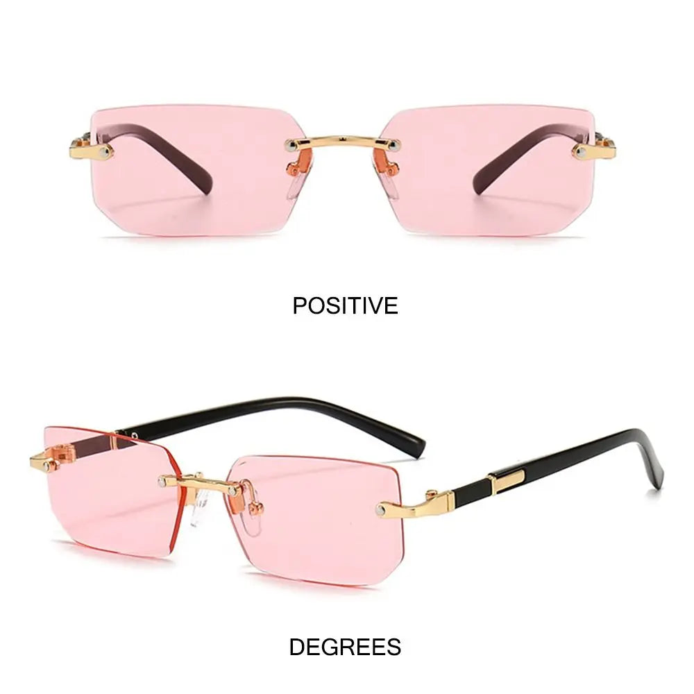 Square Frame Gold Trim Sunglasses