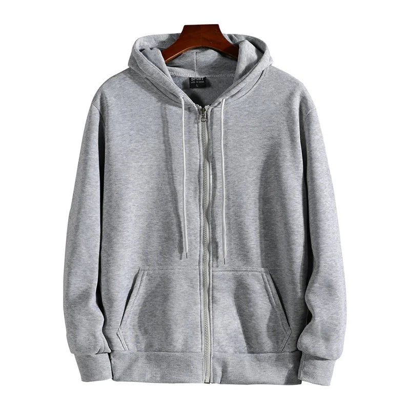 Unisex Blank Zip Up Hoodie