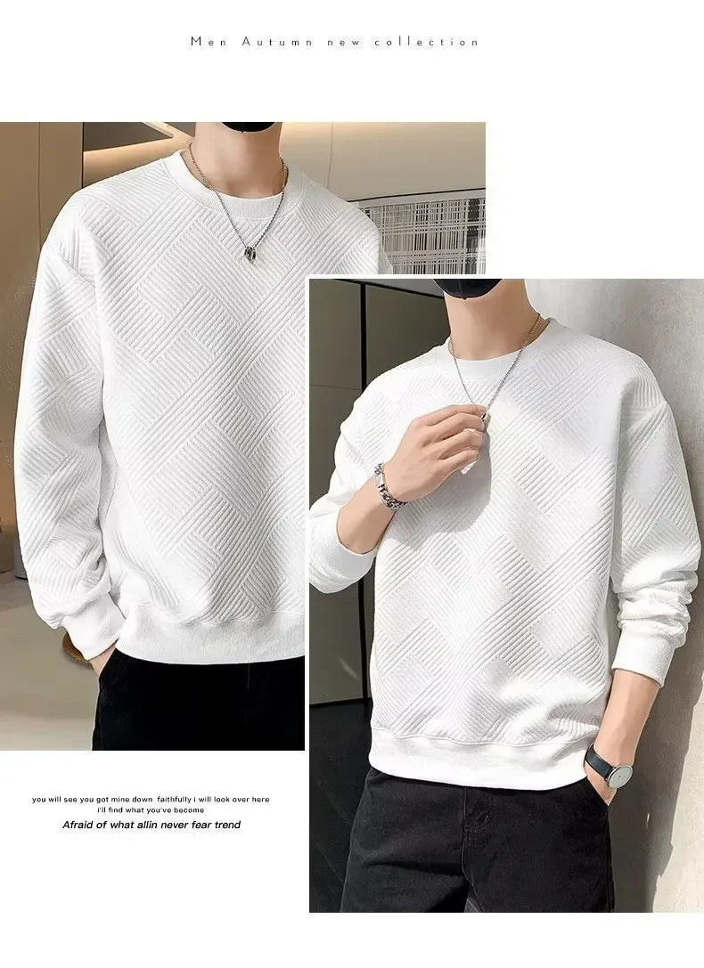 Men's Textured Crewneck