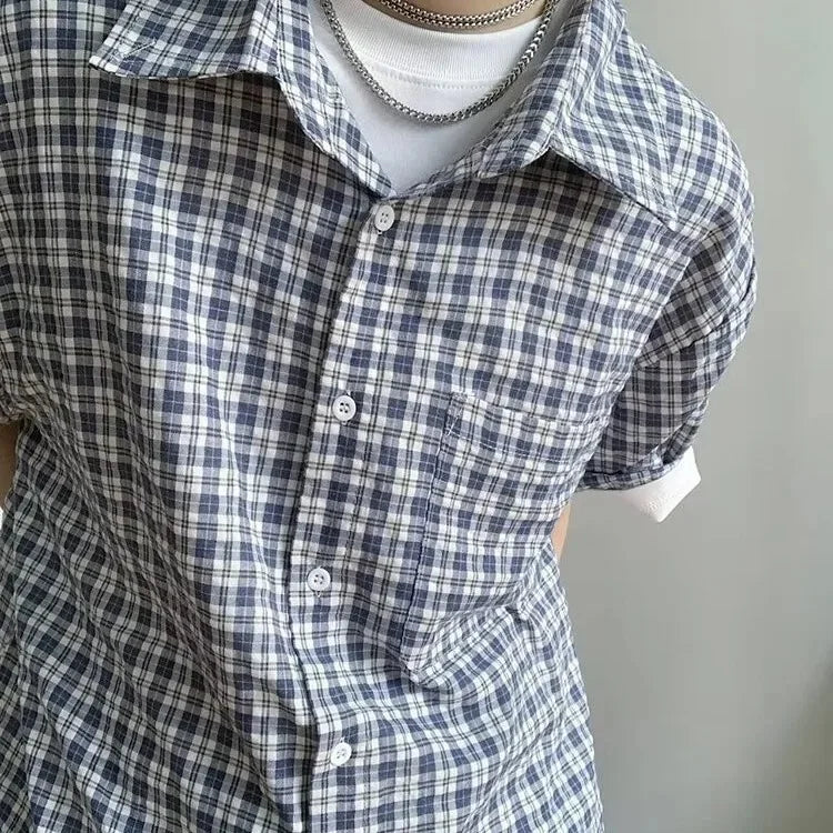 Men's Short Sleeve Plaid T-Shirt