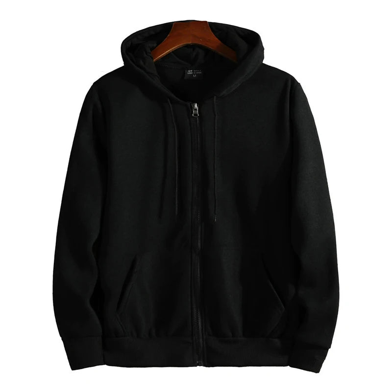 Unisex Blank Zip Up Hoodie