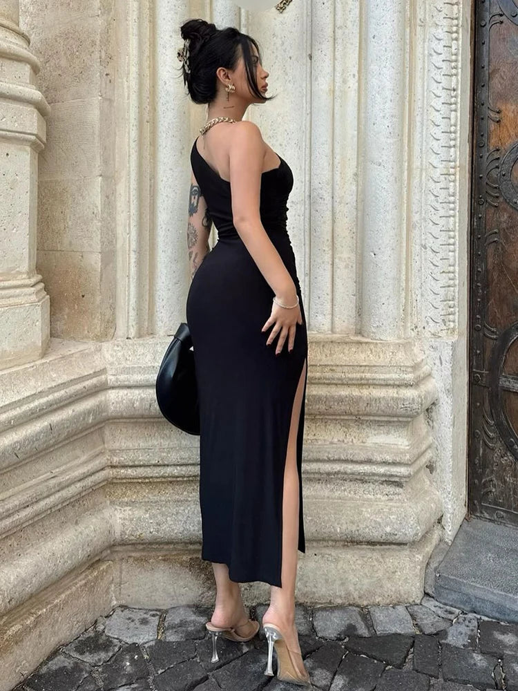 Women's Sleeveless Backless Long Slim Dress