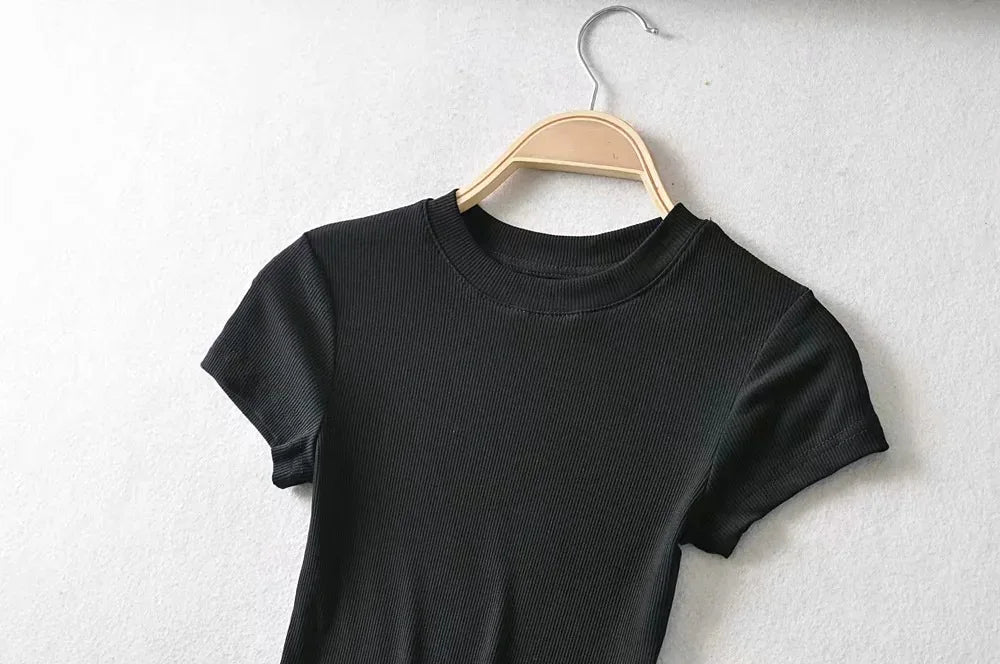 Women's Short-sleeve Crop Top T-shirt