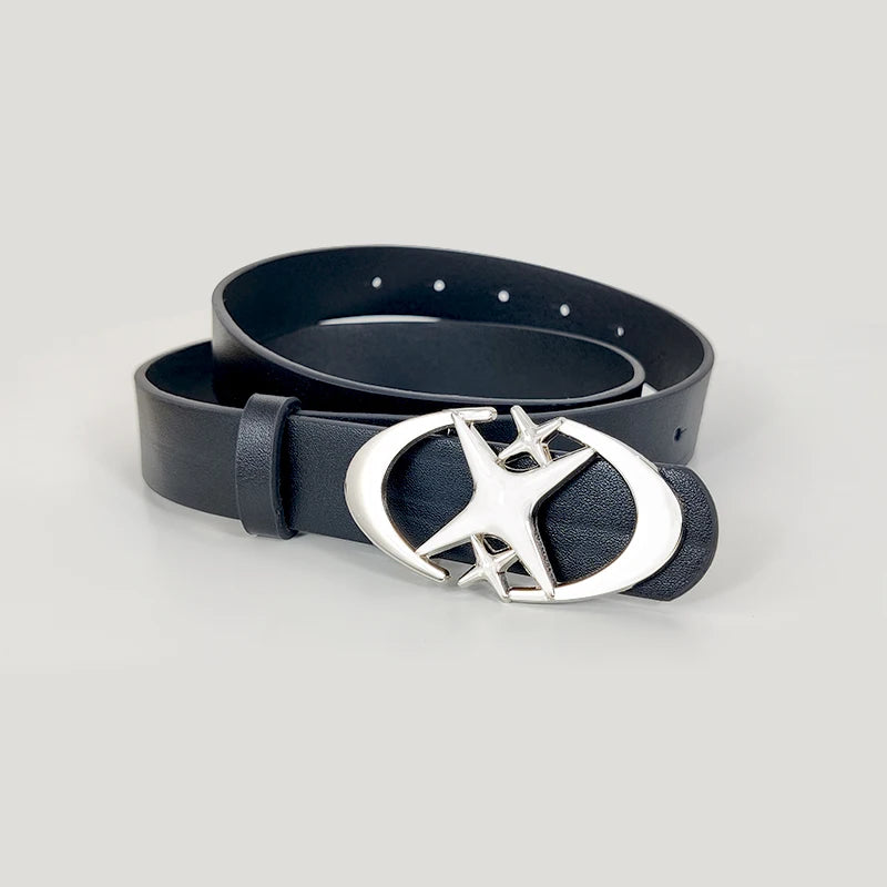 Star Buckle Leather Belt