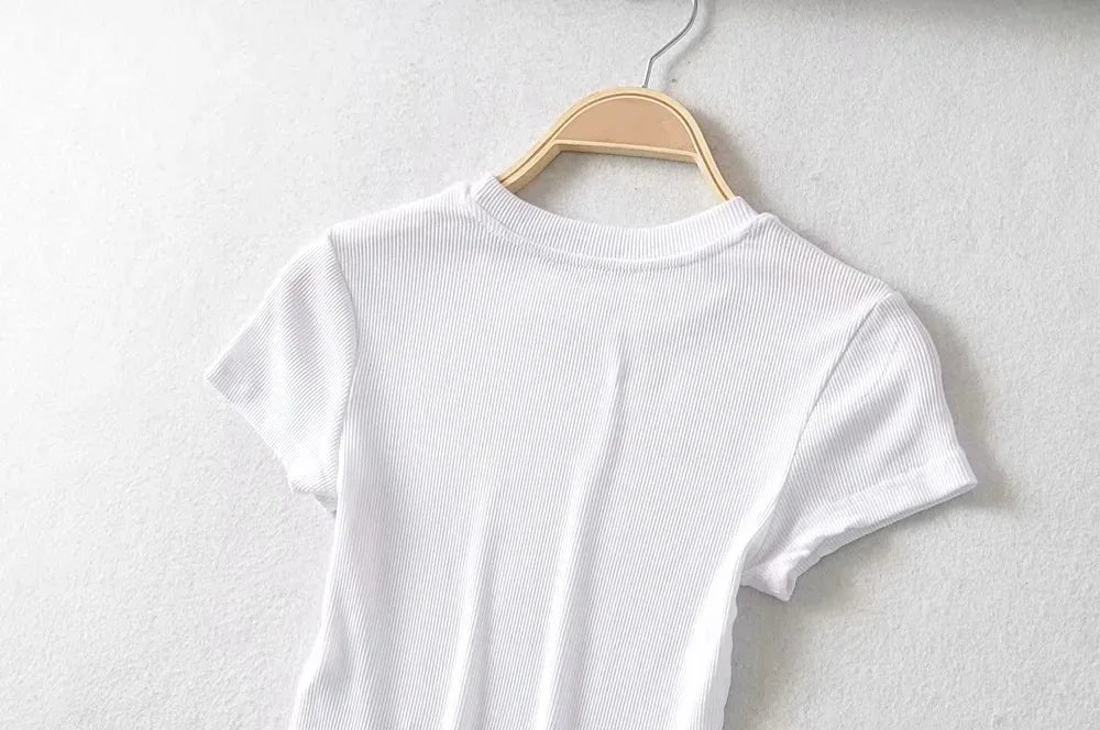 Women's Short-sleeve Crop Top T-shirt