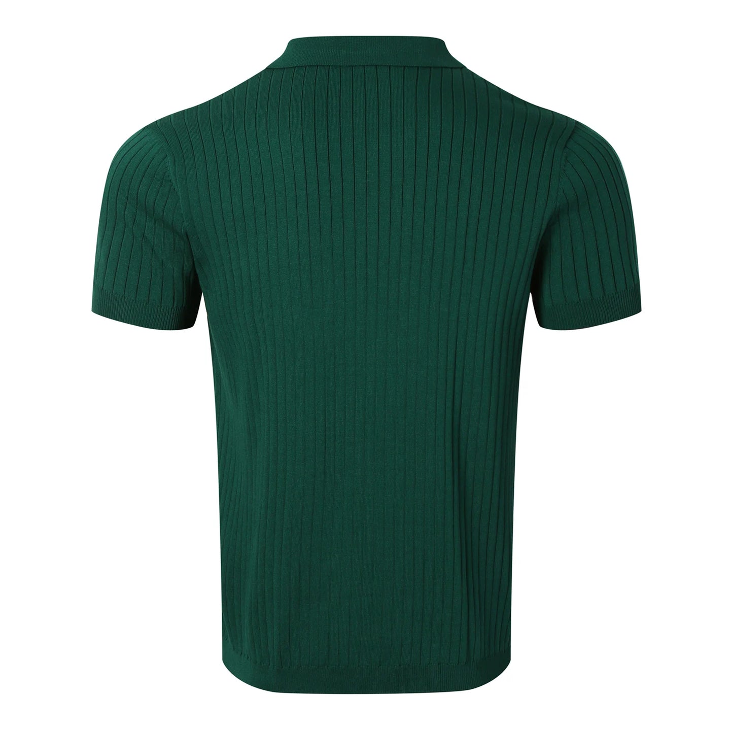 Men's Knitted Striped Polo T-Shirt