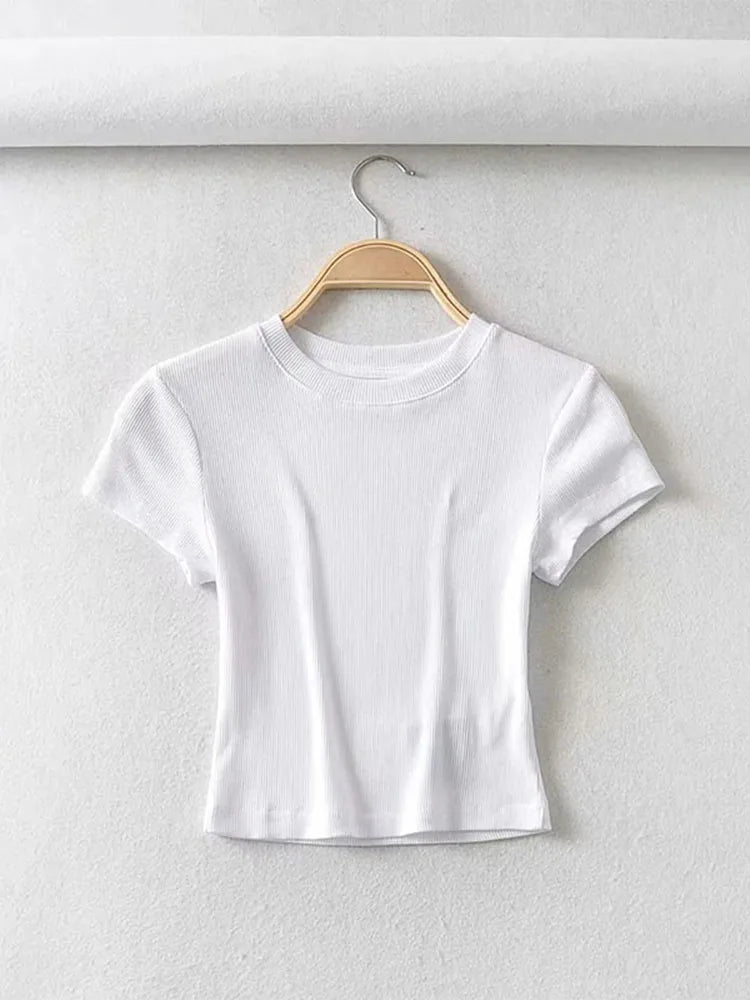Women's Short-sleeve Crop Top T-shirt