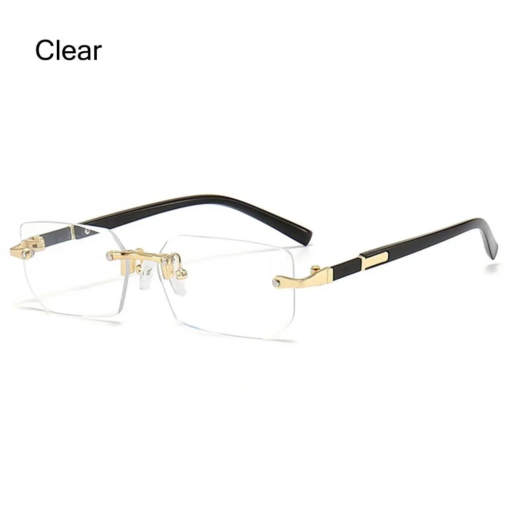 Square Frame Gold Trim Sunglasses