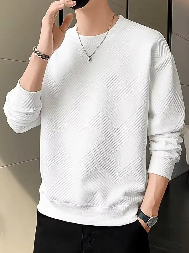 Men's Textured Crewneck