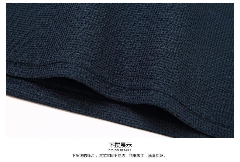 Men's Short Sleeve Waffle Knit Polo Shirt