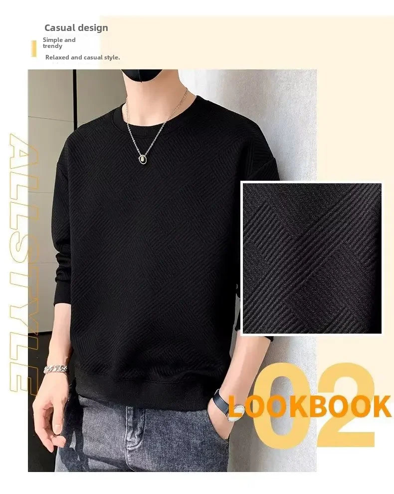 Men's Textured Crewneck