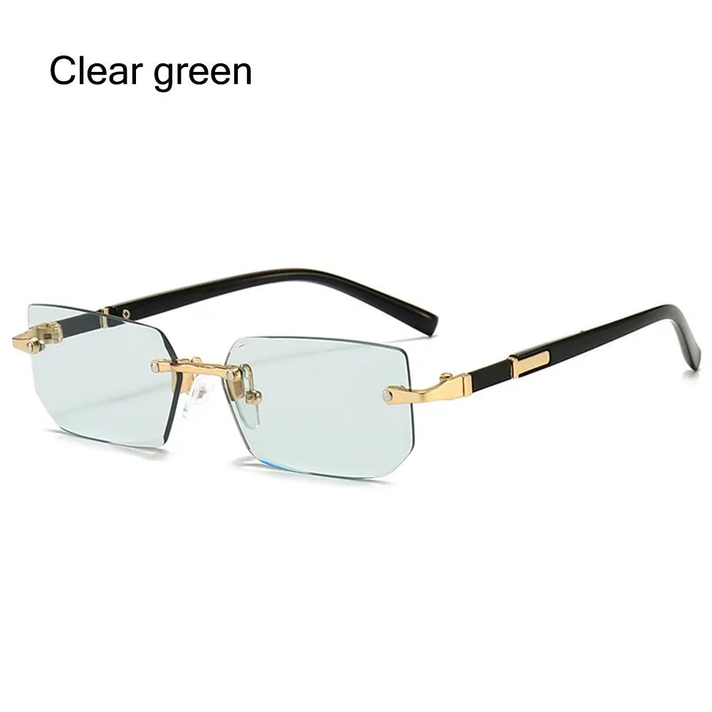 Square Frame Gold Trim Sunglasses