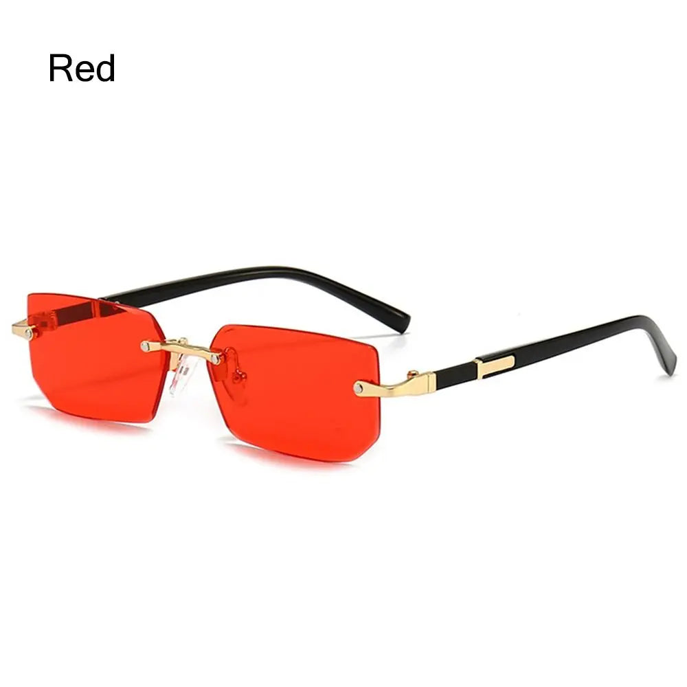 Square Frame Gold Trim Sunglasses