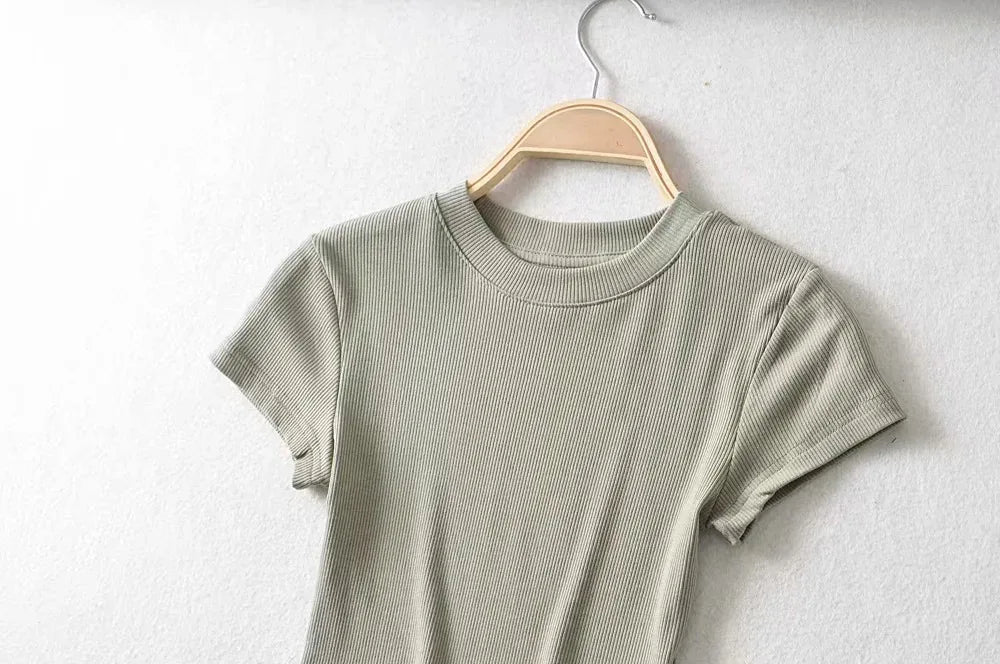 Women's Short-sleeve Crop Top T-shirt