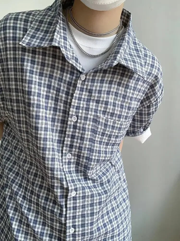 Men's Short Sleeve Plaid T-Shirt