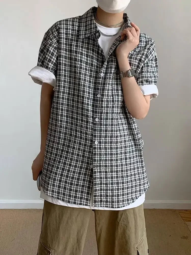 Men's Short Sleeve Plaid T-Shirt