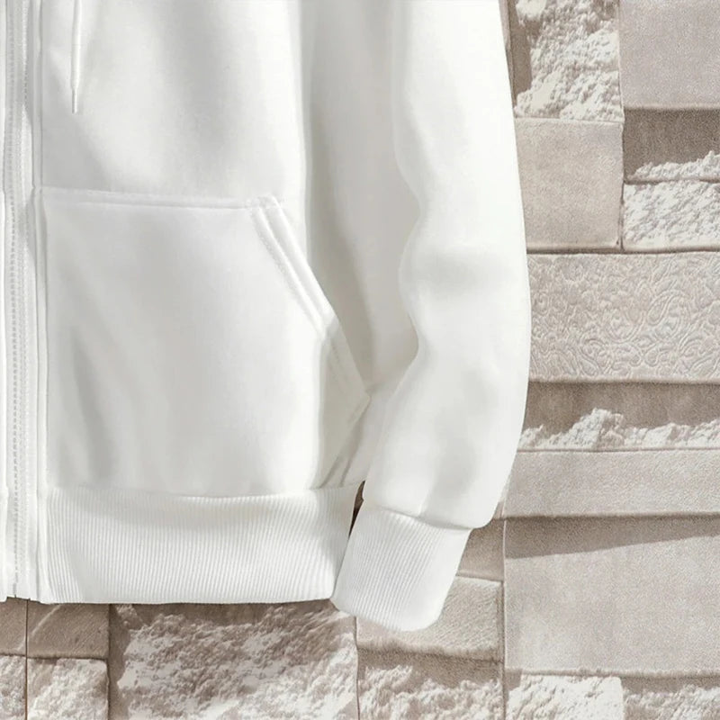 Unisex Blank Zip Up Hoodie