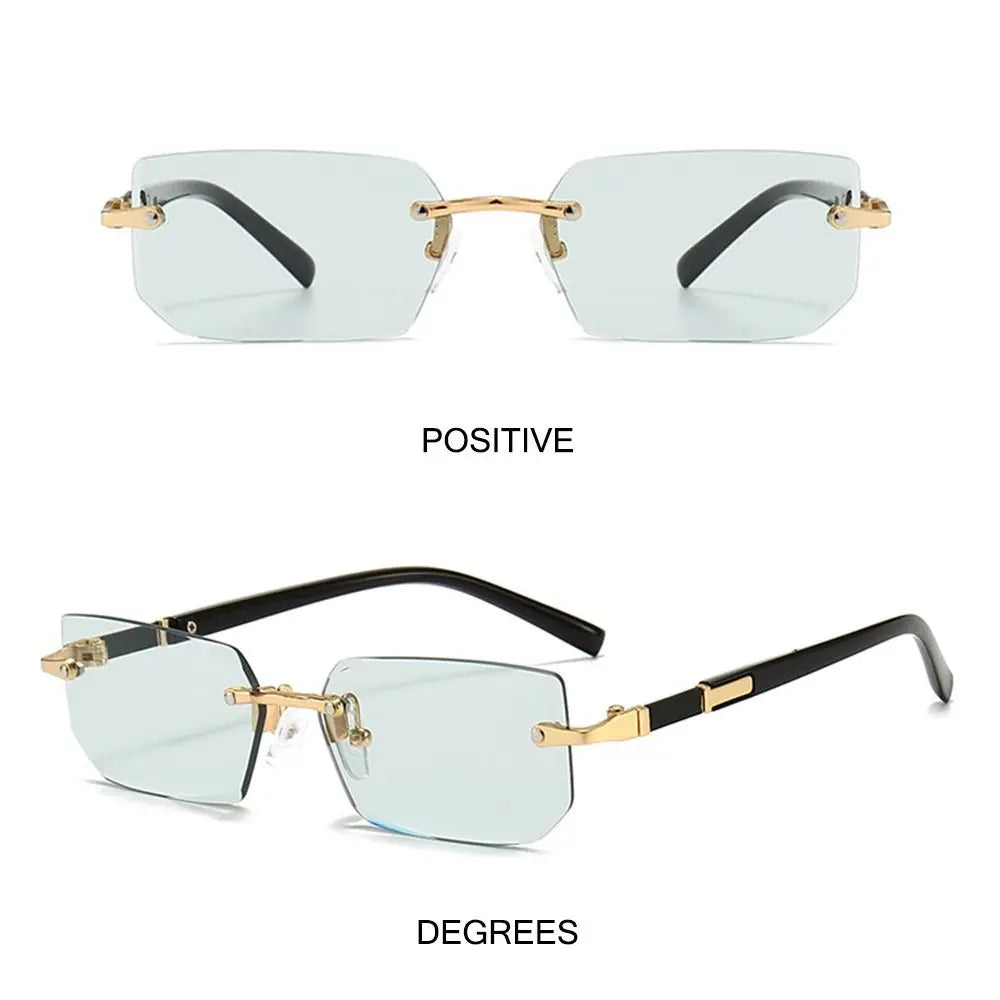 Square Frame Gold Trim Sunglasses