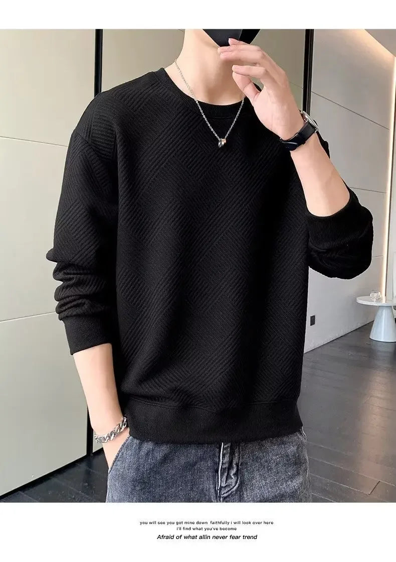 Men's Textured Crewneck