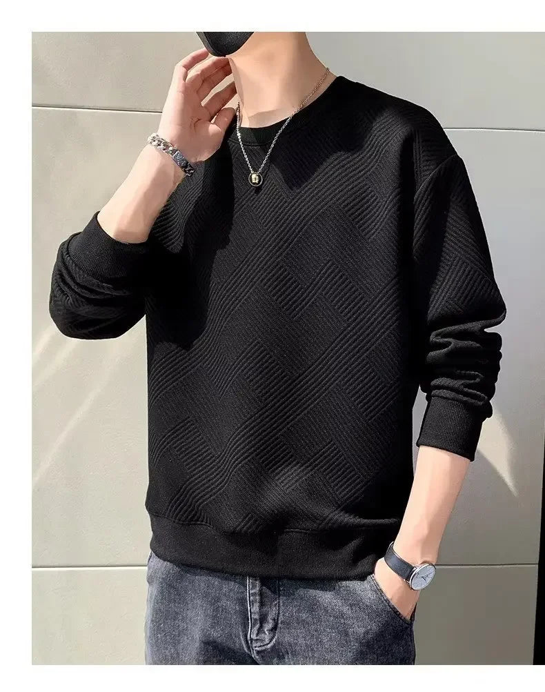 Men's Textured Crewneck