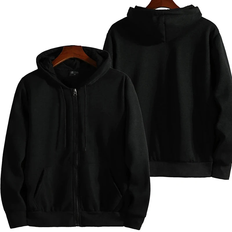 Unisex Blank Zip Up Hoodie