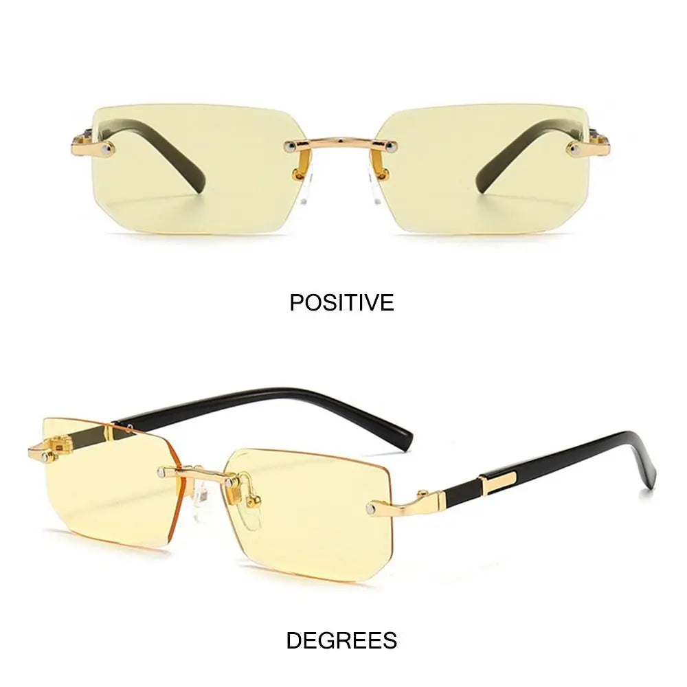 Square Frame Gold Trim Sunglasses