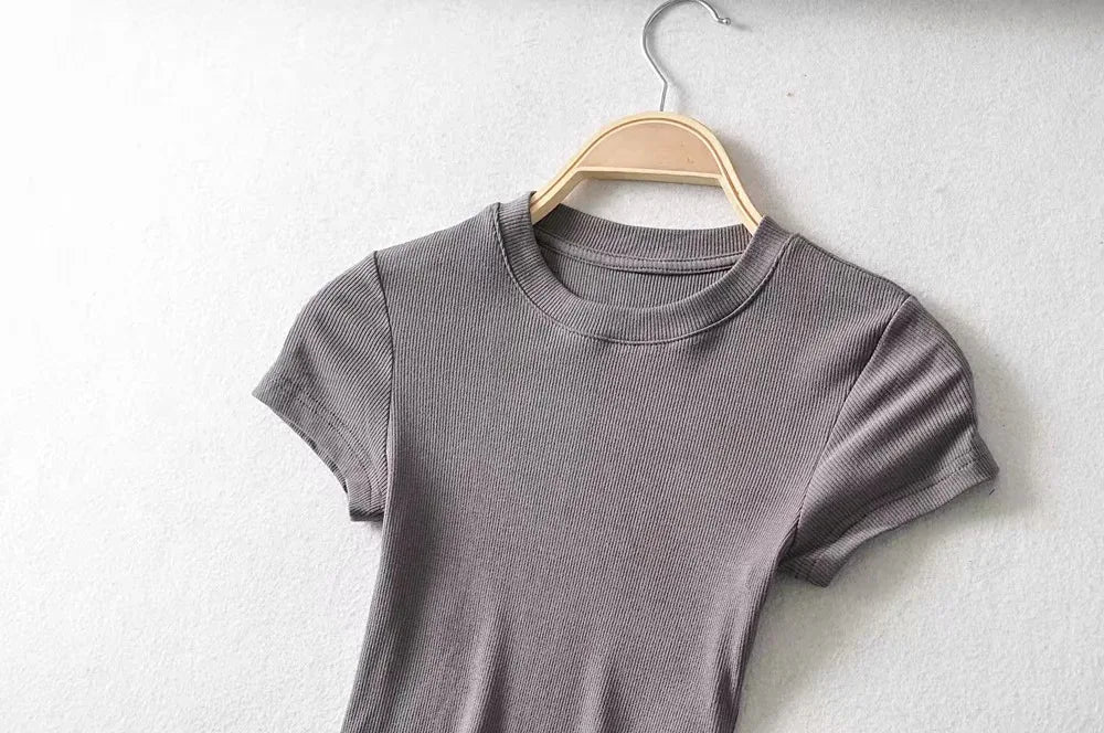 Women's Short-sleeve Crop Top T-shirt