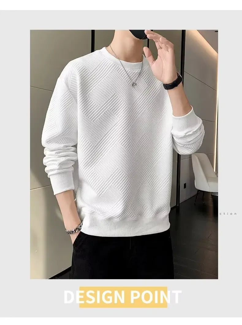 Men's Textured Crewneck