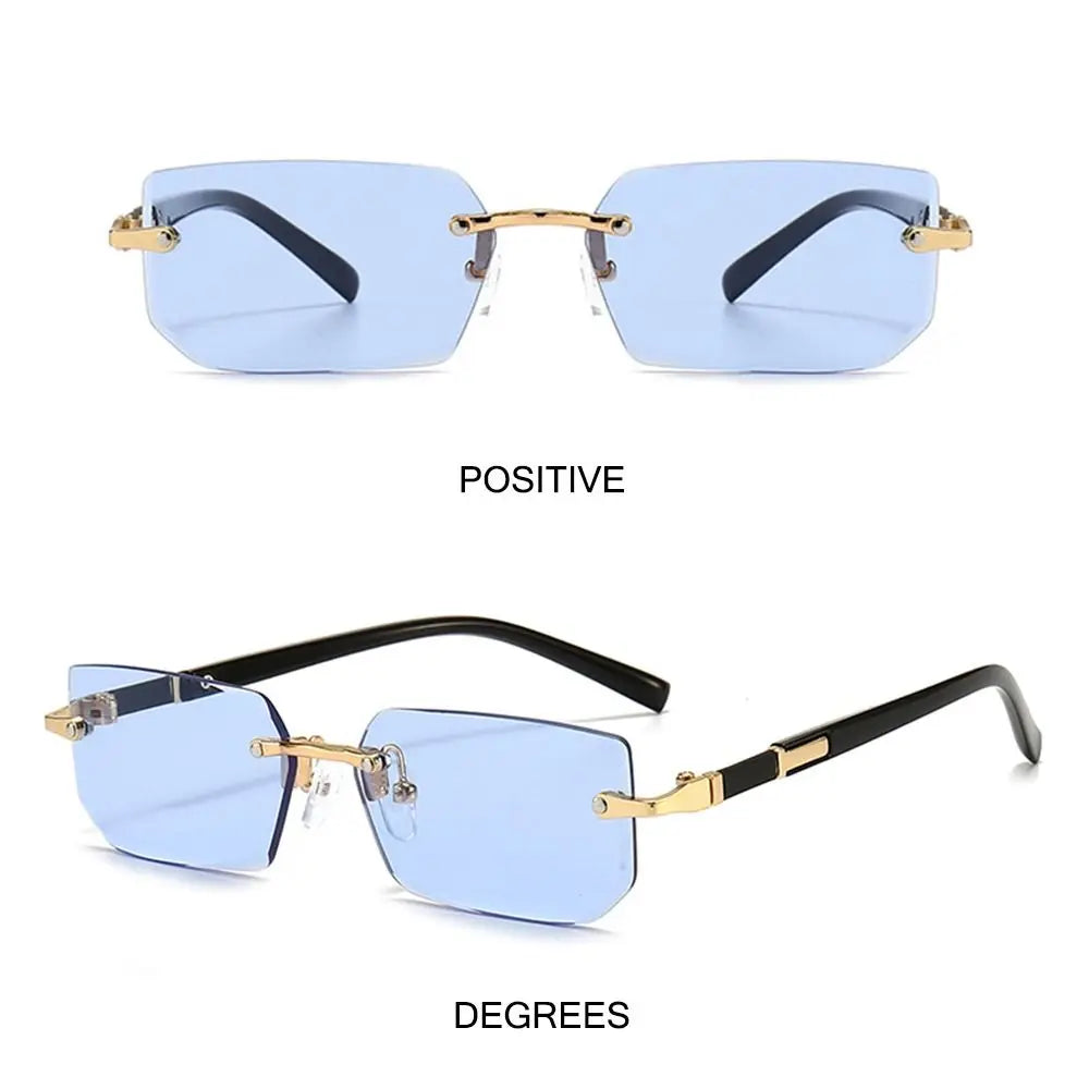 Square Frame Gold Trim Sunglasses