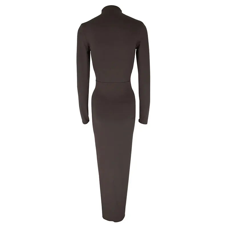 Women's Long Sleeve Slim Knitted Dress