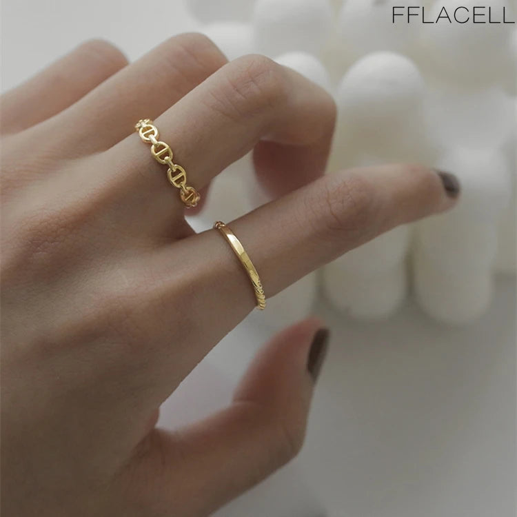 Thick Chain Braided Ring