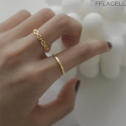 Thick Chain Braided Ring