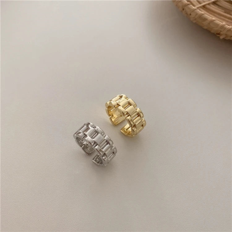 Thick Chain Braided Ring