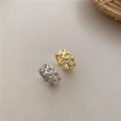 Thick Chain Braided Ring