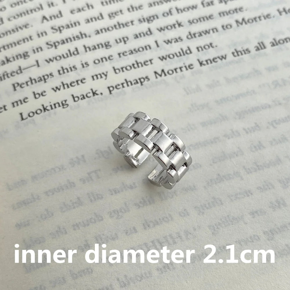 Thick Chain Braided Ring
