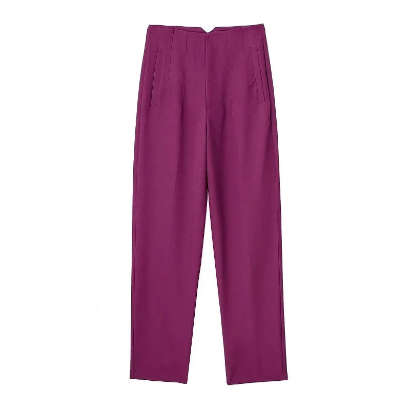 Women's High Waist Office Pants
