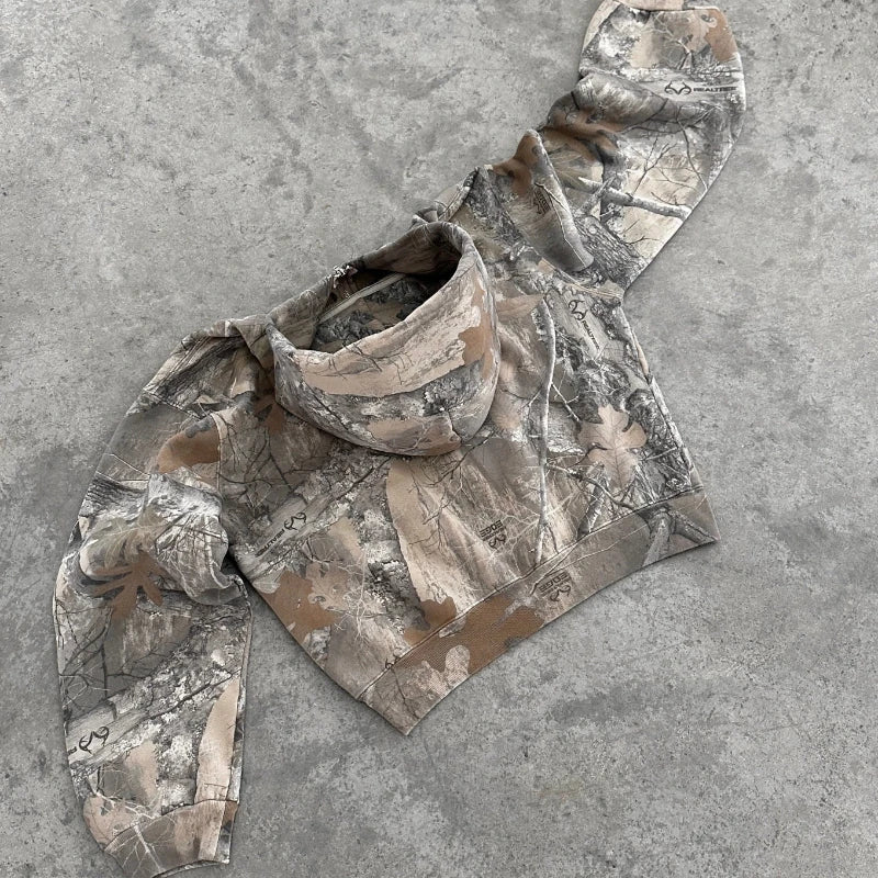 Men's Camouflage Zip Up/Pullover Hoodie