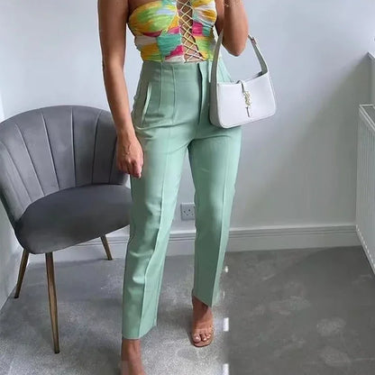 Women's High Waist Office Pants