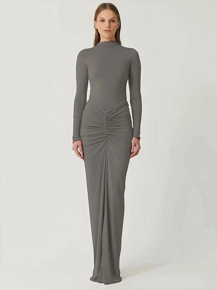 Women's Long Sleeve Slim Knitted Dress