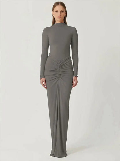 Women's Long Sleeve Slim Knitted Dress