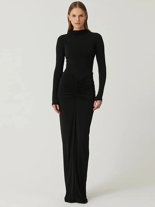 Women's Long Sleeve Slim Knitted Dress