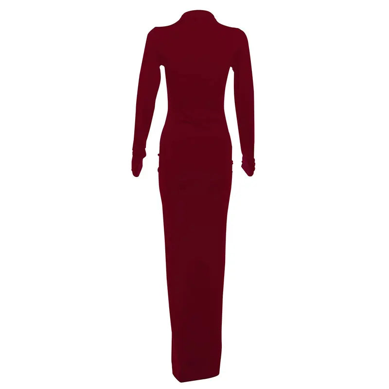 Women's Long Sleeve Slim Knitted Dress