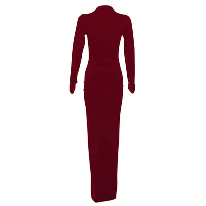 Women's Long Sleeve Slim Knitted Dress