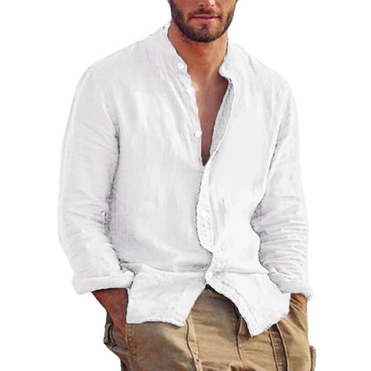Men's Long Sleeve Linen Shirt