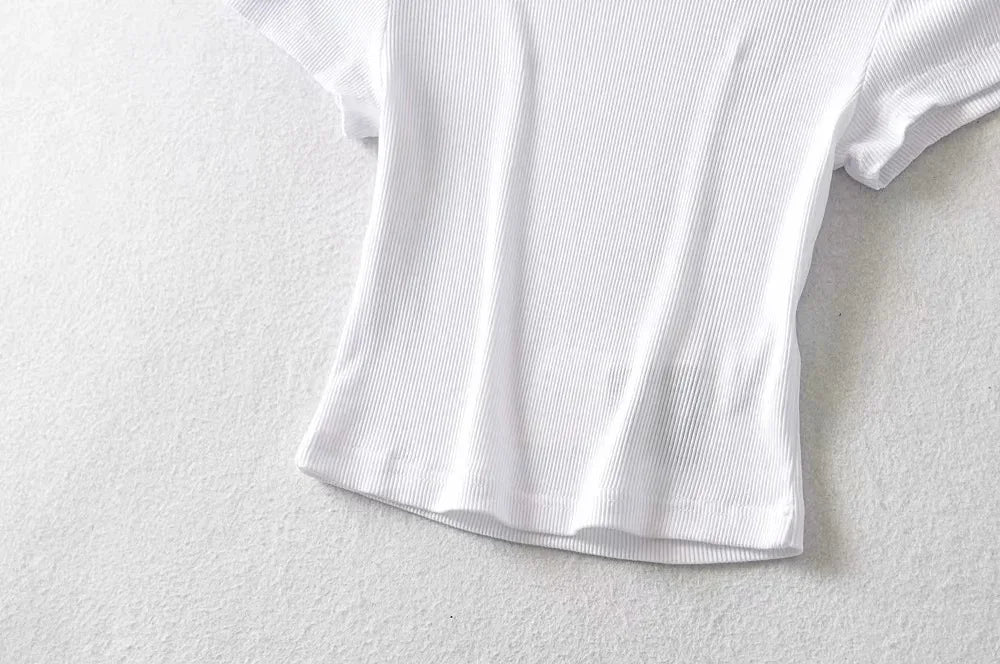 Women's Short-sleeve Crop Top T-shirt