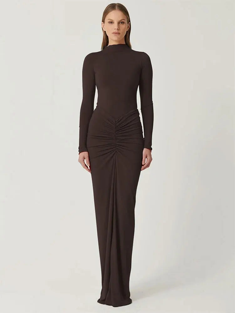 Women's Long Sleeve Slim Knitted Dress