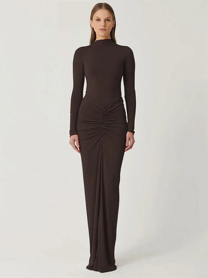 Women's Long Sleeve Slim Knitted Dress